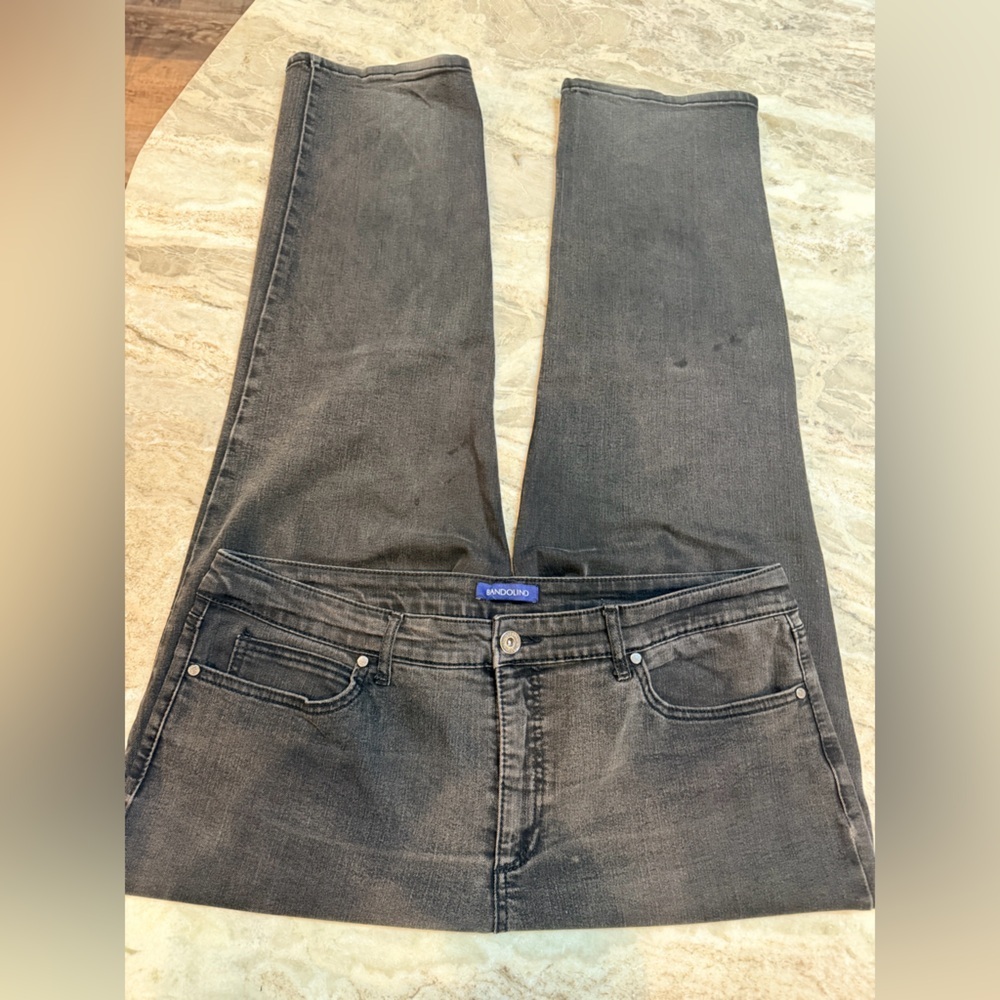 Bandolino Dark Gray Stretch Jeans Women’s Size 18 Mid Rise Straight Leg